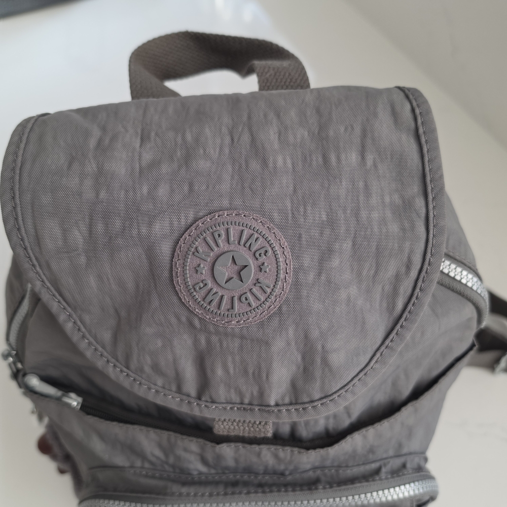 Kipling Gray Nylon Mini Backpack - Compact Everyd… - image 4